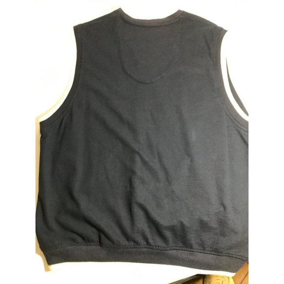 Chap Ralph Lauren Embroidered Navy-White Ring Trim Pullover Vest Men Large - Picture 9 of 11